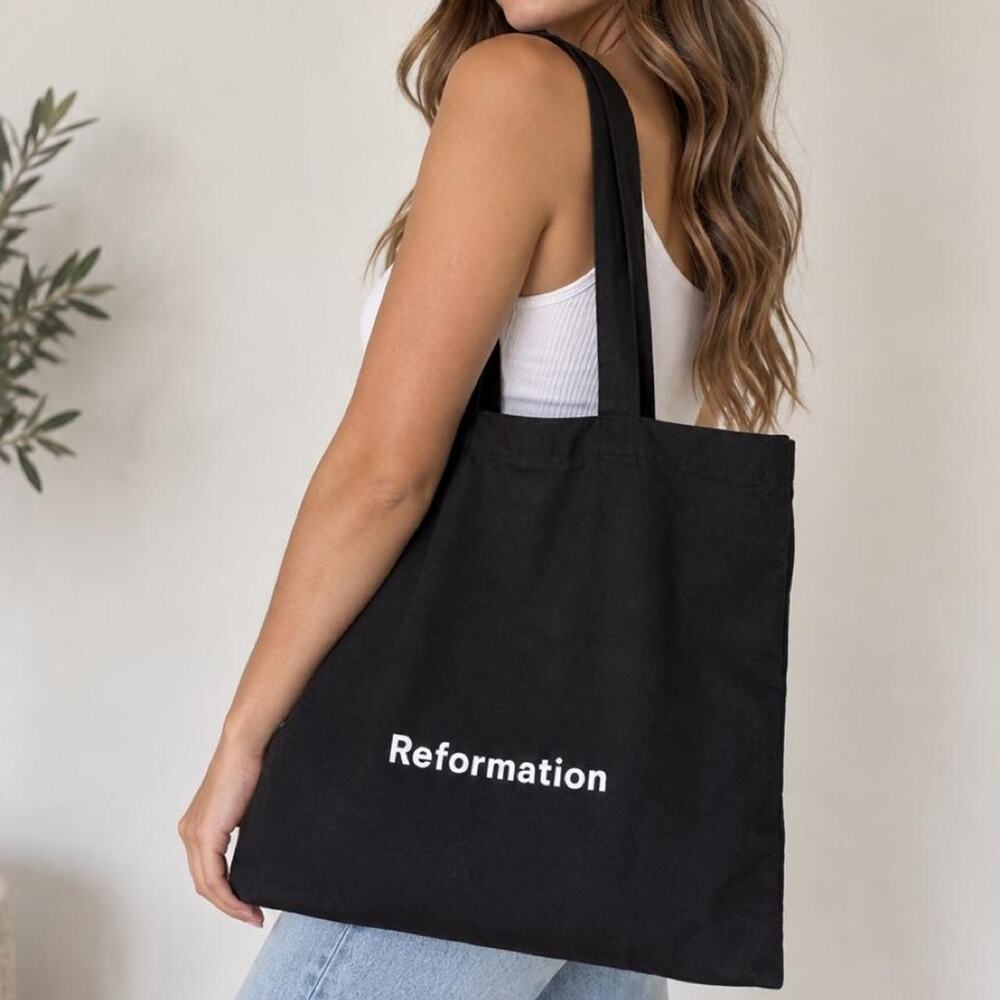 Reformation black tote bag with